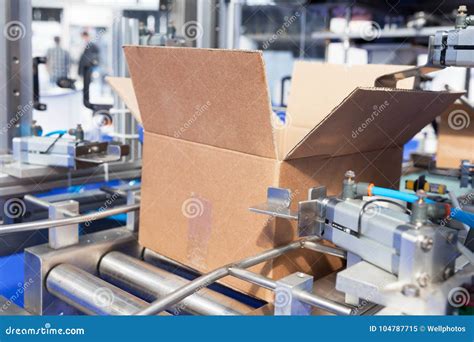 Cardboard Package Box Packing Machine Stock Image - Image of logistic, package: 104787715