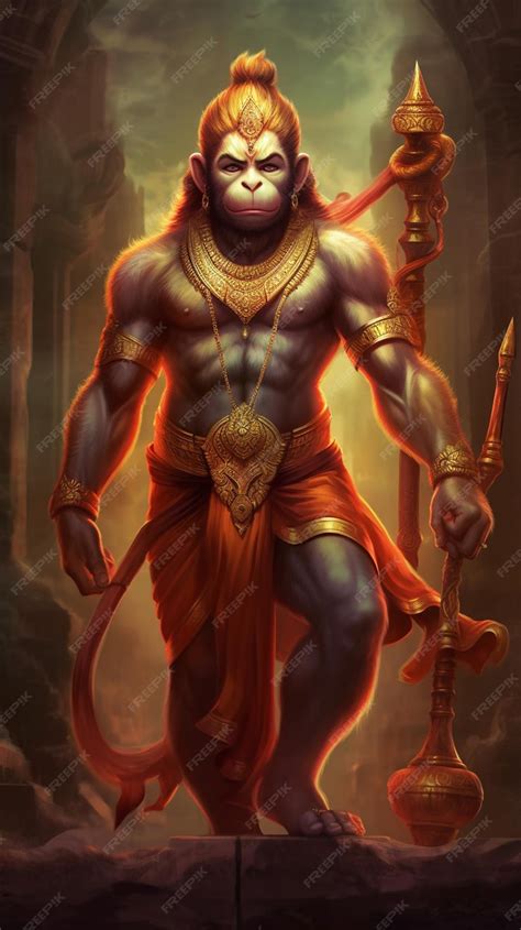 Premium AI Image | Statue of lord hanuman ji