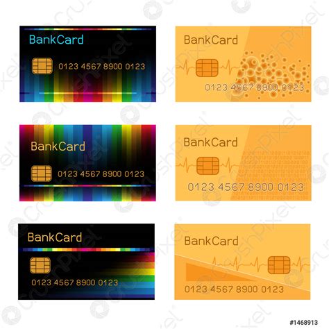 Bank card design set - stock vector 1468913 | Crushpixel