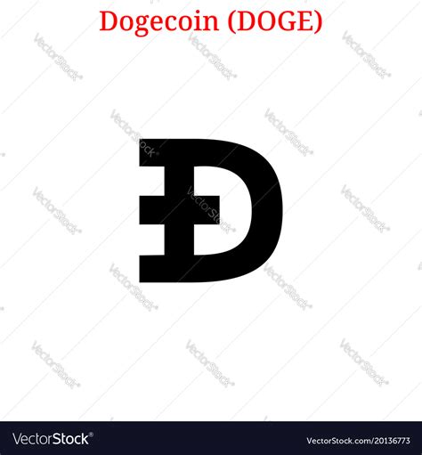 Dogecoin doge logo Royalty Free Vector Image - VectorStock