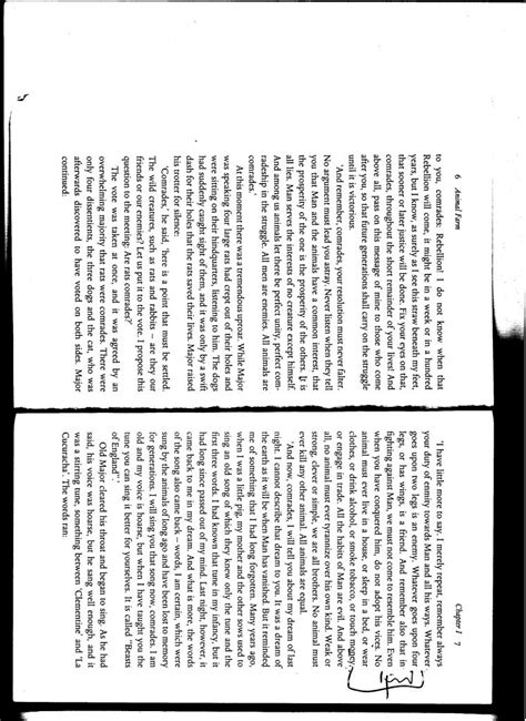 Exercise 3 : Animal Farm Major's speech - English Works