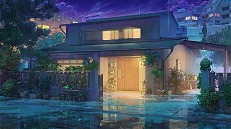 Rainy Japanese House Live Wallpaper - WallpaperWaifu