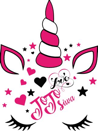 jojo siwa unicorn face free svg file, clipart images - SVG Heart