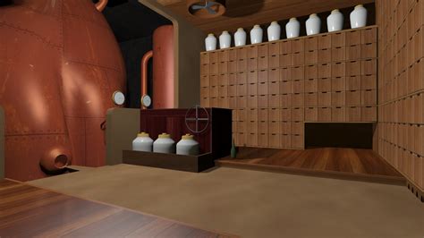 ArtStation - Boiler room in the movie Spirited away