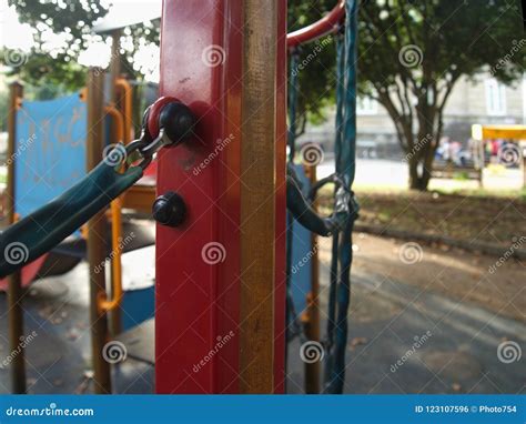 Playground Equipment Close Up in Pontevedra, Spain Stock Photo - Image ...