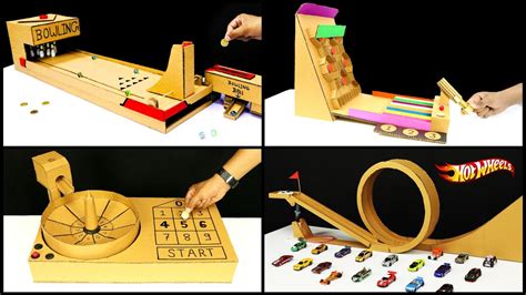 5 Amazing Cardboard Games Compilation - YouTube