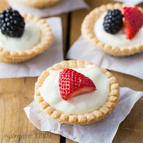 Cream Cheese Tarts Topped with Fruit Recipe - My Organized Chaos