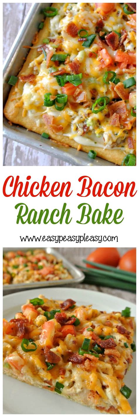 Chicken Bacon Ranch Bake Makes Weeknights Easy - Easy Peasy Pleasy