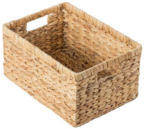 Woven Plastic Wicker Baskets Storage Bins