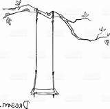 Tree Swing Coloring Pages sketch template