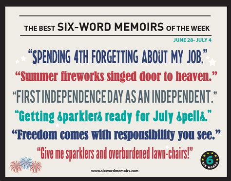 “Freedom comes with responsibility you see.” The Best Six-Word Memoirs Of The Week – Six-Word ...