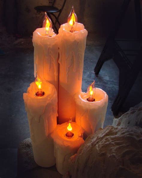 Outdoor Flicker Candles - Halloween Prop | Easy diy halloween decorations, Halloween projects ...