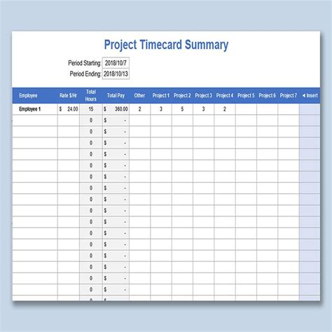 Manufacturing Excel Templates