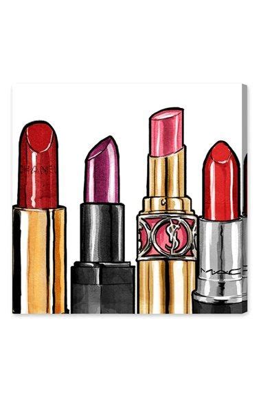 Oliver Gal 'Red Lipstick' Canvas Wall Art | Nordstrom | Makeup wall art, Lipstick art, Red wall art