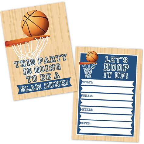 Basketball Boy's Birthday Party Invitation - Basketball - Boy's Birthday - Birthday Party ...