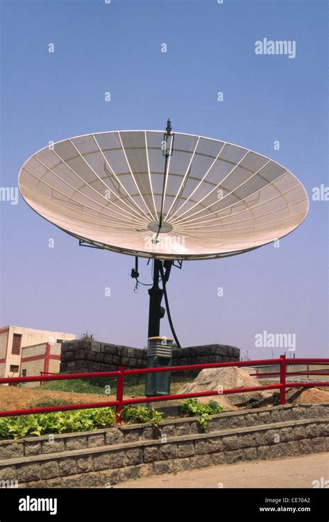 Parabolic satellite TV Dish Antenna ; india ; asia Stock Photo - Alamy