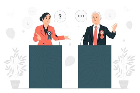 Free Vector | Political debate concept illustration