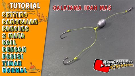 CARA MEMBUAT RANGKAIAN PANCING GALATAMA IKAN MAS | POSISI TIMAH NORMAL DI ATAS CABANG... - YouTube