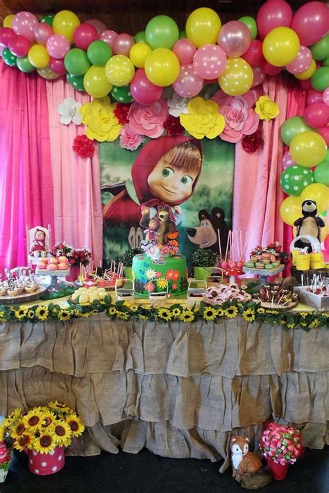 Masha And The Bear Birthday Party Ideas : Kara's Party Ideas Masha ...