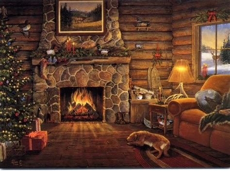 Log Cabin Christmas Wallpaper - WallpaperSafari