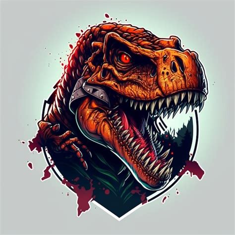 Premium Photo | Cool dinosaur logo vector illustration