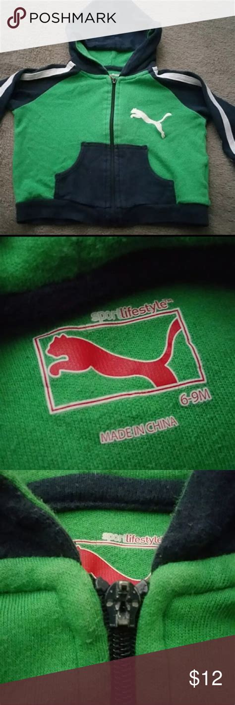 Puma green sportlifestyle hoodie 6-9 m