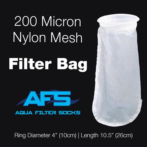 AFS Filter Sock Nylon Mesh 200 Microns (Fits Red Sea Reefer) - Aqua Filter Socks Marine ...