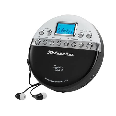 Studebaker Joggable Personal CD Player with Wireless FM Transmission ...