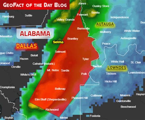 GeoFact of the Day: 2/6/2020 Alabama Tornado Warning 5