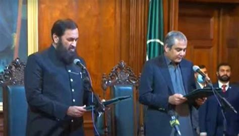 Mohsin Naqvi takes oath as Punjab caretaker CM