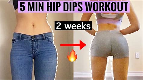 5 MIN HIP DIPS WORKOUT- in 2 WEEKS +GIVEAWAY - YouTube