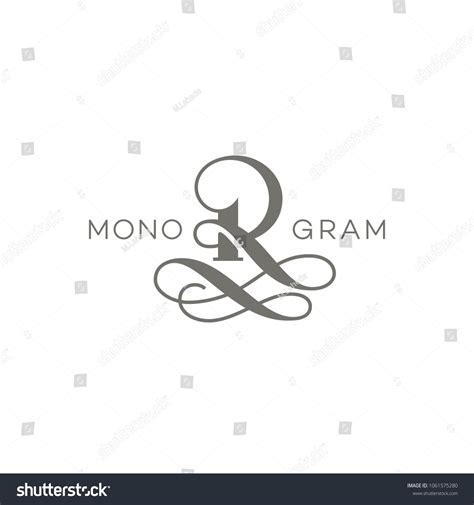 Monogram Design Template Letter R Vector Stock Vector (Royalty Free ...