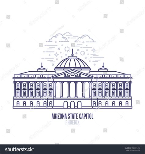 Arizona State Capitol Located Phoenix State Stock Vector (Royalty Free ...