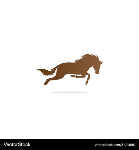 Horse running animal logo Royalty Free Vector Image