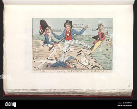 . Satire on the fear of French invasion, 1794-1805. (British political ...