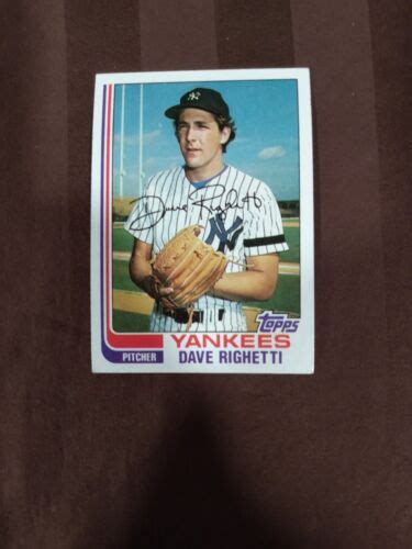 1982 TOPPS DAVE RIGHETTI Rookie | eBay