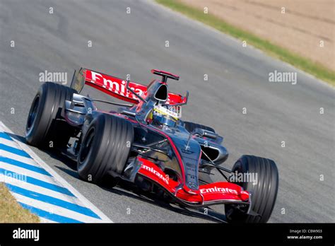 Pedro de la Rosa of McLaren F1 races in a training session Stock Photo - Alamy