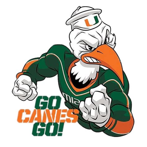 Miami Hurricanes Mascot Go Canes Go! transparent PNG - StickPNG