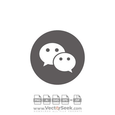 Grey Wechat Icon Vector - (.Ai .PNG .SVG .EPS Free Download)