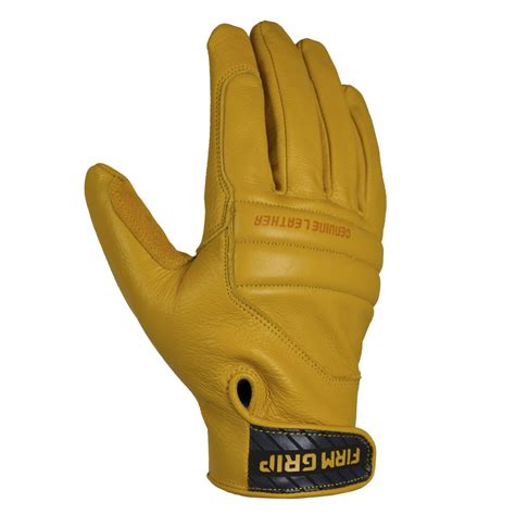 Firm Grip Leather Impact Medium Tan Full Grain Leather Glove-55271-06 ...