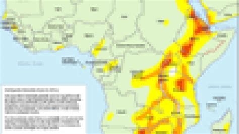 Africa: seismic hazard map | PreventionWeb