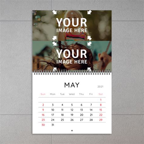 Custom Minimalist Photo Calendar - Add photos and customize online