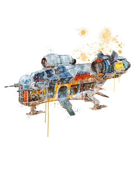 Razor Crest Watercolor Razor Crest Print Wall Art Star Wars - Etsy