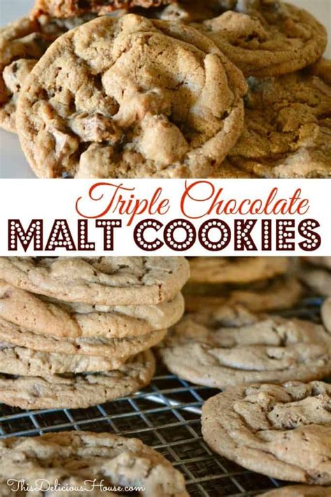 Triple Chocolate Malt Cookies Recipe