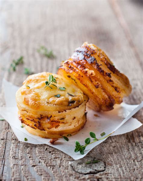 Cheesy Potato Gratin Stacks (Muffin Tin) Recipe | Just A Pinch Recipes