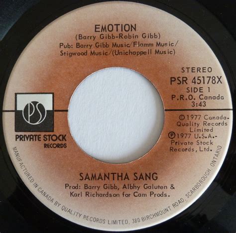 Samantha Sang - Emotion (1977, Vinyl) | Discogs