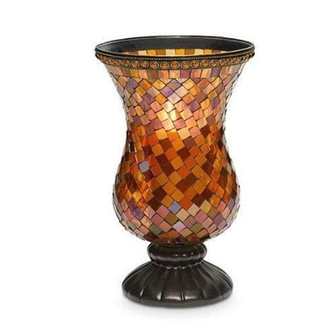 Partylite Global Fusion Hurricane Glass Mosaic Candle Holder P8366 ...