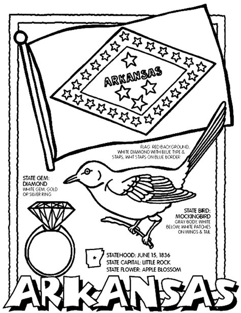 Arkansas Flag Coloring Page - Demian Blog