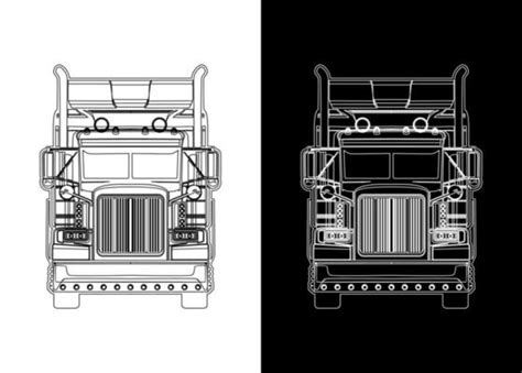 Truck Outline Vector Art, Icons, and Graphics for Free Download