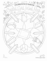 Witch Coloring Pages Sheets Books Wicca Witchcraft  sketch template
